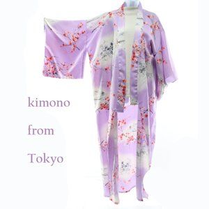 Kimono by Monky Kyoto Tokyo | Cherry Blossom Purple